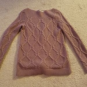 Loft dusty pink knit sweater